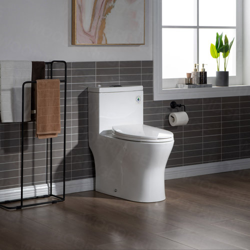 WoodBridge DualFlush Elongated OnePiece Toilet & Reviews Wayfair